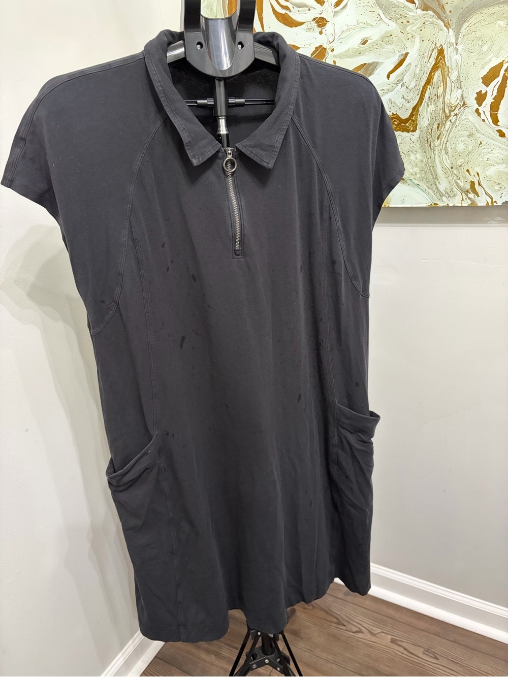 Lululemon Black Players Pro-Form Polo Dress Size 8 Pockets Athleisure